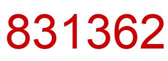 Number 831362 red image