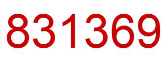 Number 831369 red image
