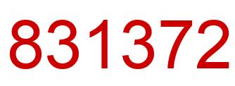 Number 831372 red image