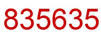 Number 835635 red image