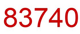 Number 83740 red image