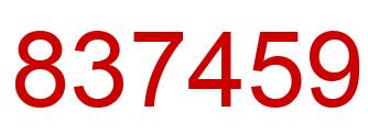 Number 837459 red image