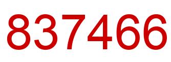 Number 837466 red image