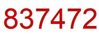 Number 837472 red image