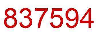 Number 837594 red image