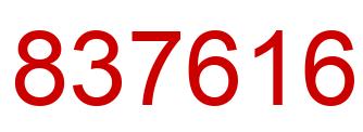 Number 837616 red image