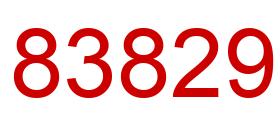 Number 83829 red image