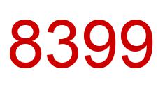 Number 8399 red image