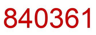 Número 840361 imagen rojo