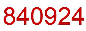 Número 840924 imagen rojo