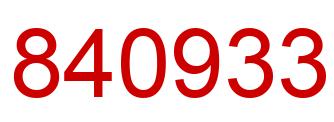 Número 840933 imagen rojo