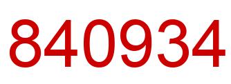 Número 840934 imagen rojo