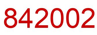 Number 842002 red image