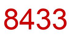 Number 8433 red image