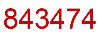 Number 843474 red image