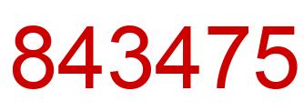 Number 843475 red image