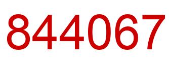 Number 844067 red image