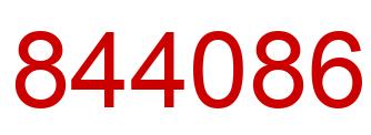 Number 844086 red image