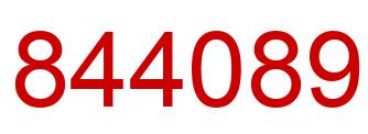 Number 844089 red image