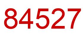 Number 84527 red image