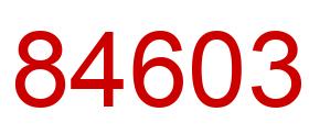 Número 84603 imagen rojo