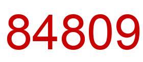 Number 84809 red image