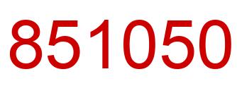 Número 851050 imagen rojo