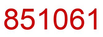 Número 851061 imagen rojo
