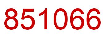 Número 851066 imagen rojo