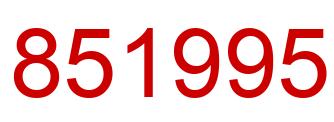 Number 851995 red image