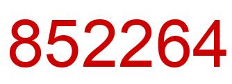 Number 852264 red image