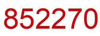 Número 852270 imagen rojo