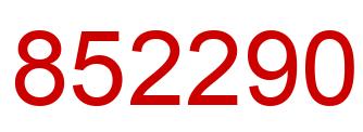 Number 852290 red image