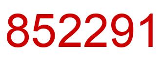Number 852291 red image