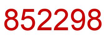 Número 852298 imagen rojo
