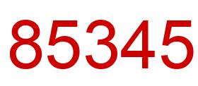 Number 85345 red image
