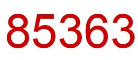 Number 85363 red image