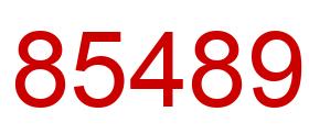 Number 85489 red image