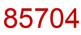 Number 85704 red image
