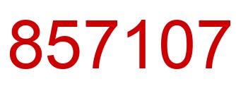 Number 857107 red image