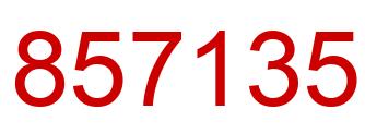 Number 857135 red image