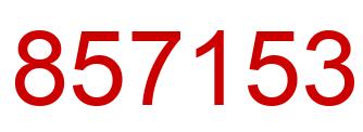 Number 857153 red image