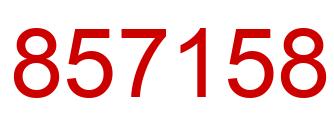 Number 857158 red image