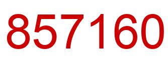 Number 857160 red image
