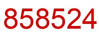 Number 858524 red image