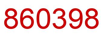 Number 860398 red image