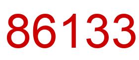 Number 86133 red image