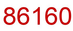 Number 86160 red image