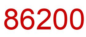 Number 86200 red image