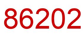 Número 86202 imagen rojo